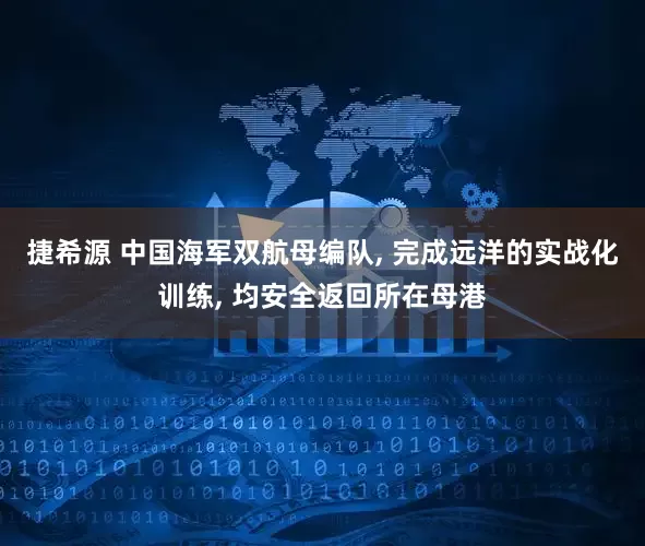 捷希源 中国海军双航母编队, 完成远洋的实战化训练, 均安全返回所在母港