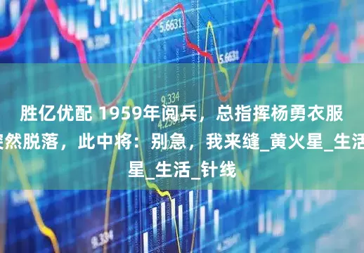 胜亿优配 1959年阅兵，总指挥杨勇衣服扣子突然脱落，此中将：别急，我来缝_黄火星_生活_针线