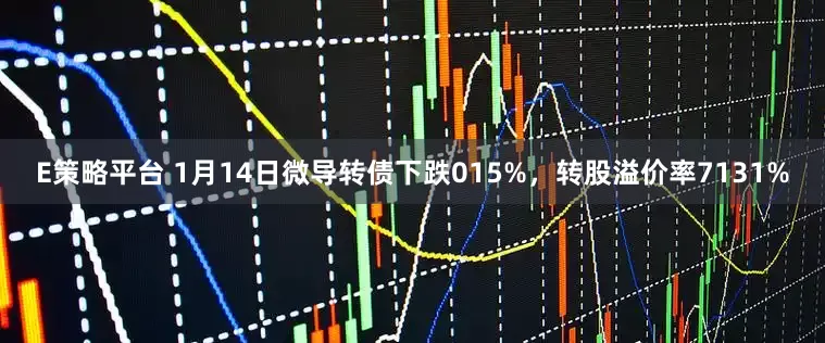 E策略平台 1月14日微导转债下跌015%，转股溢价率7131%